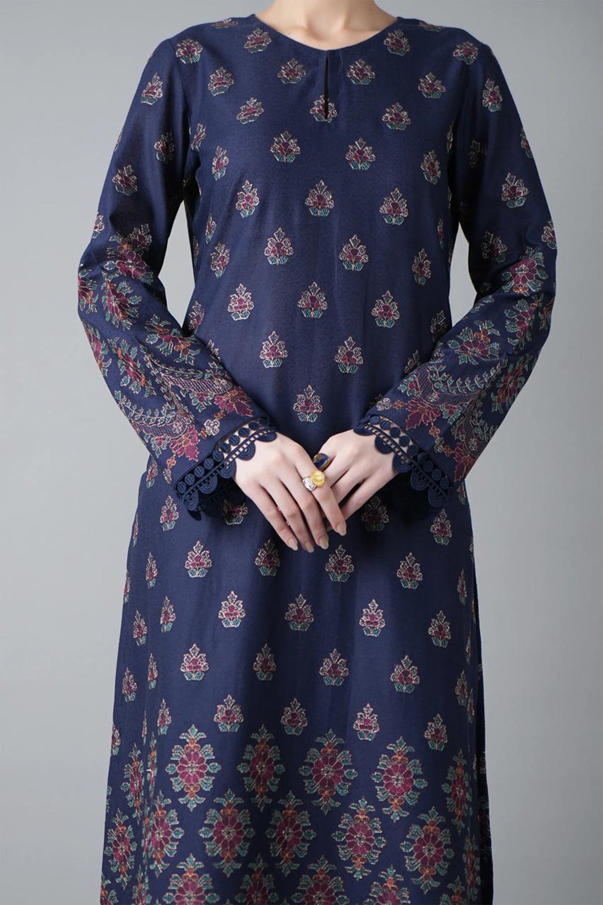 Bareeze 3PC Embroidered Dhanak Suit with Embroidered Shwal -BS2091