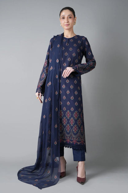 Bareeze 3PC Embroidered Dhanak Suit with Embroidered Shwal -BS2091