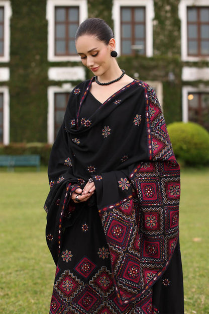 Bareeze 3PC Embroidered Dhanak Suit with Embroidered Shawal -BS2152