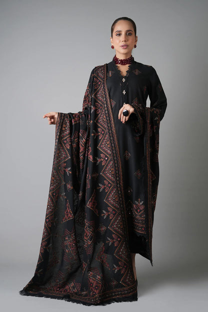 Bareeze 3PC Embroidered Dhanak Suit with Embroidered Shwal -BS2149