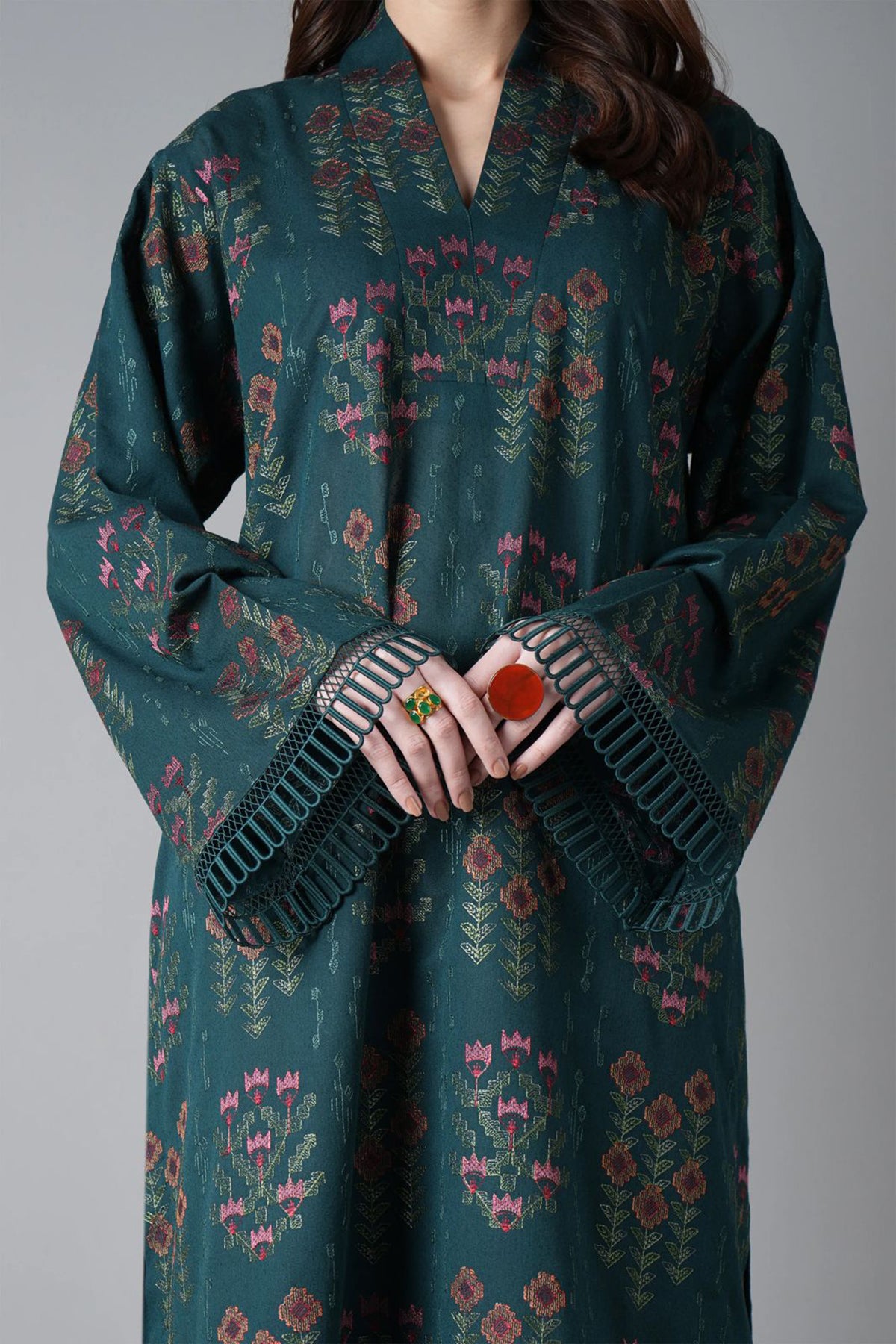 Bareeze 3PC Embroidered Dhanak Suit with Embroidered Shwal -BS2148