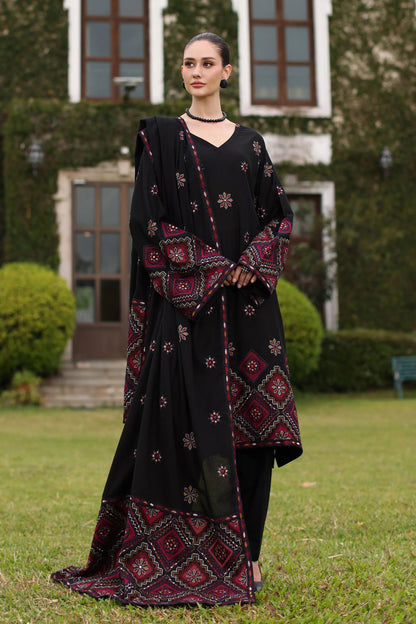 Bareeze 3PC Embroidered Dhanak Suit with Embroidered Shawal -BS2152