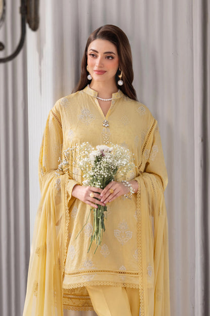 Bareeze 3PC Embroidered Lawn Suit with Embroidered chiffon Dupatta -BS2260