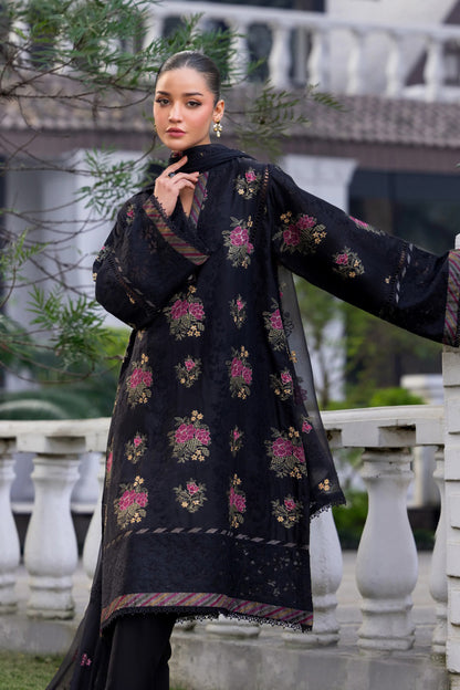 Bareeze 3PC Embroidered Lawn Suit with Embroidered chiffon Dupatta -BS2255