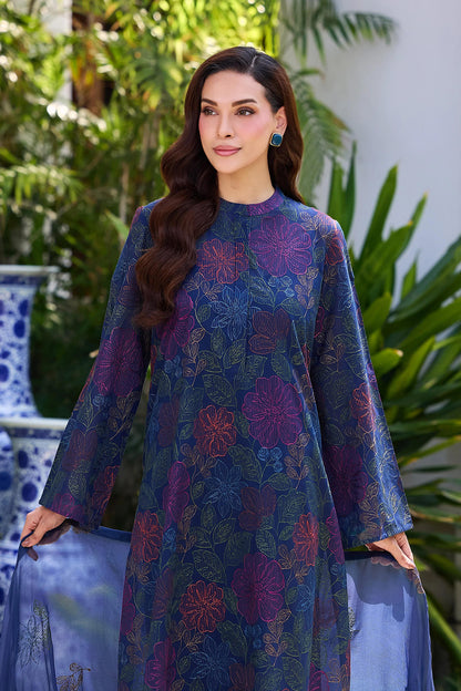 Bareeze Embroidered Lawn 3pc with Embroidered Crinkle Chiffon dupatta- BS2298