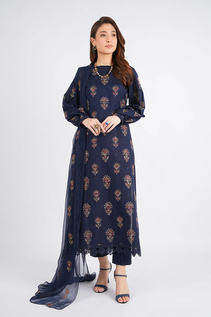 Bareeze Embroidered Lawn 3pc with Embroidered Crinkle Chiffon dupatta- BS2295
