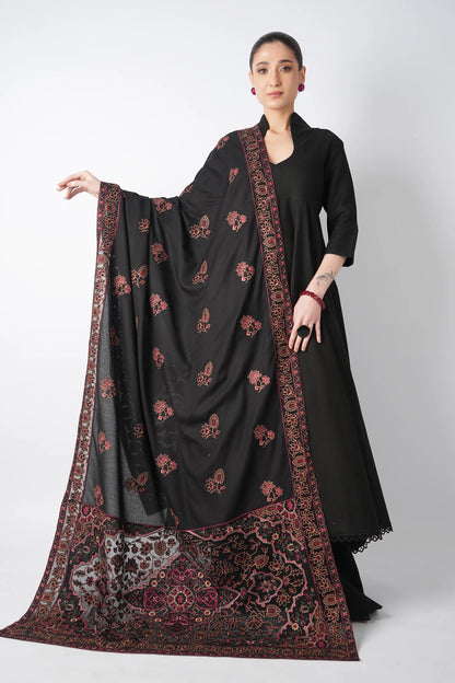 Bareeze 3PC Embroidered Karandi Suit with Embroidered Shwal -BS2313
