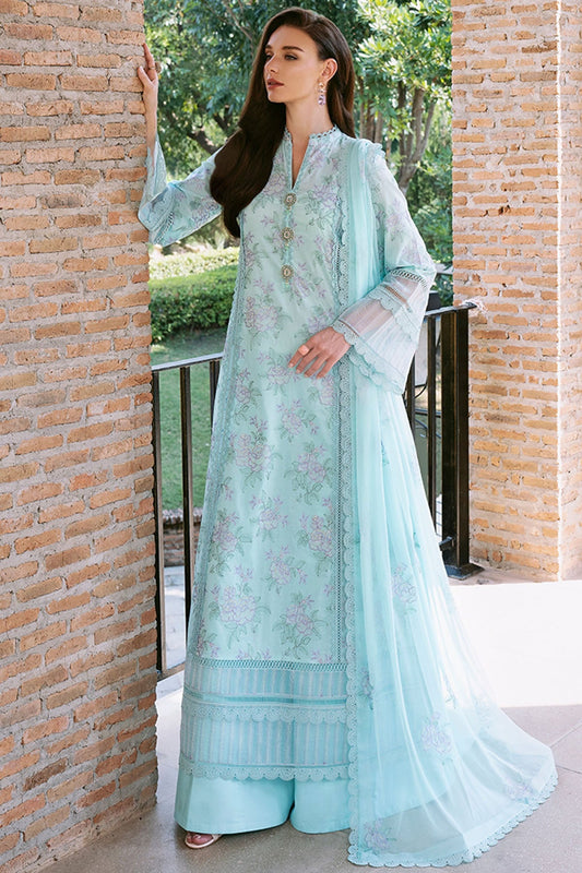 Bareeze Embroidered Lawn 3pc with Embroidered Chiffon Dupatta- BS03