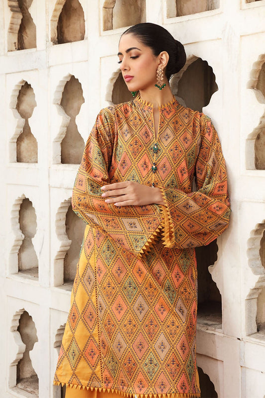 Bareeze 3PC Embroidered Lawn Suit with pure chiffon Dupatta - BS102109