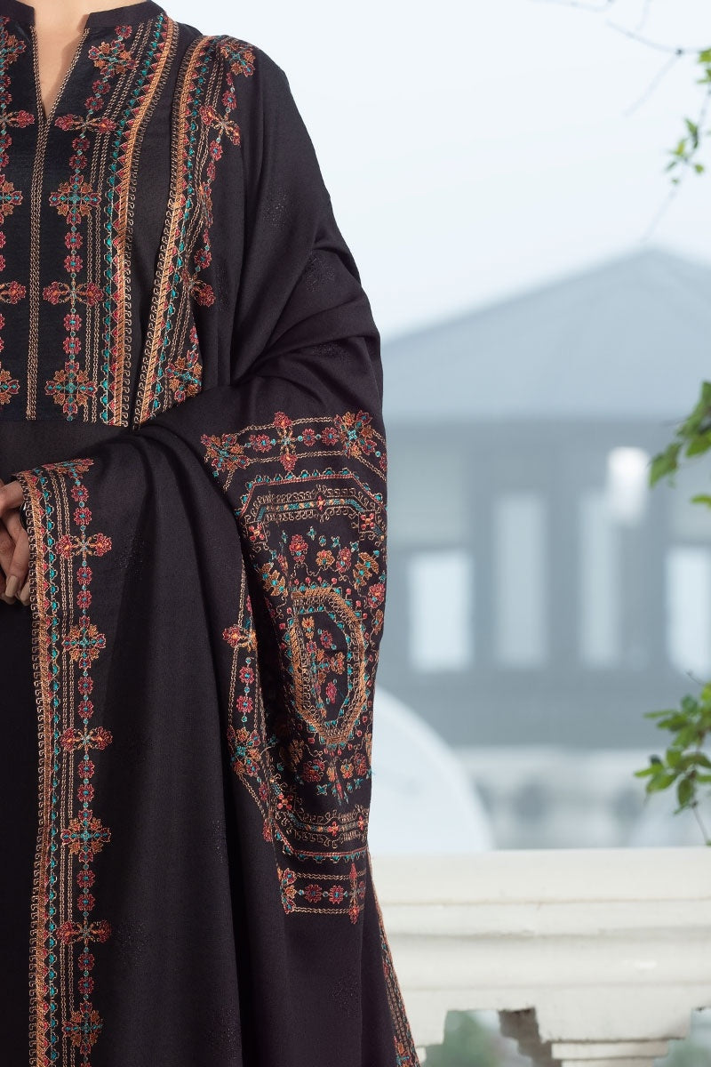 Bareeze 3PC Embroidered Dhanak Suit with Heavy Embroidered Shawal -BS102182