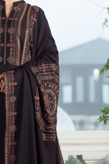 Bareeze 3PC Embroidered Dhanak Suit with Heavy Embroidered Shawal -BS102182