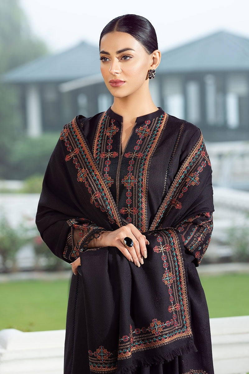 Bareeze 3PC Embroidered Dhanak Suit with Heavy Embroidered Shawal -BS102182