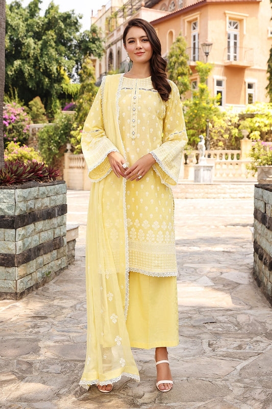 Bareeze Embroidered Lawn 3pc with Embroidered Chiffon Dupatta- BS1822
