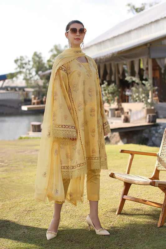 Bareeze Embroidered Lawn 3pc with Embroidered Crinkle Chiffon Dupatta- BS2032