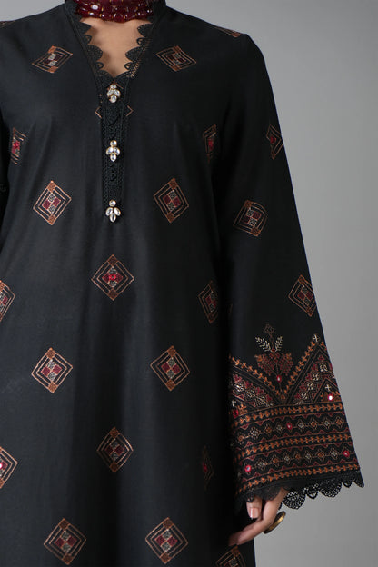 Bareeze 3PC Embroidered Dhanak Suit with Embroidered Shwal -BS2149